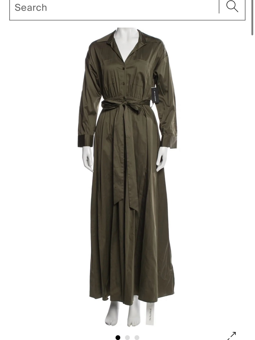 L’agence maxi shirt dress in olive